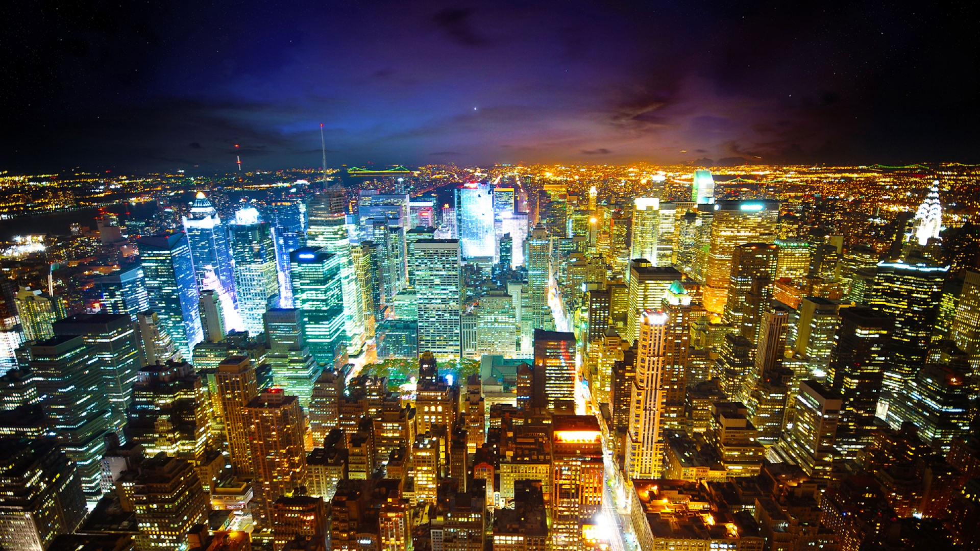 Brightly lit city wallpaper - HD Wallpapers