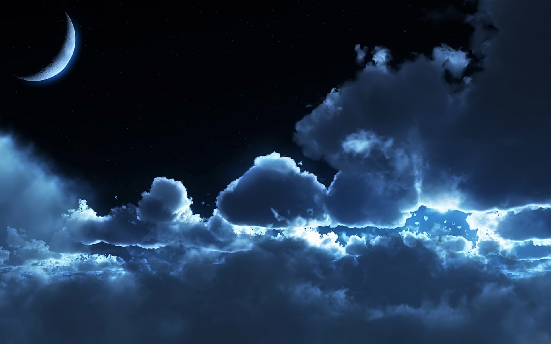 Night Sky Clouds - HD Wallpapers