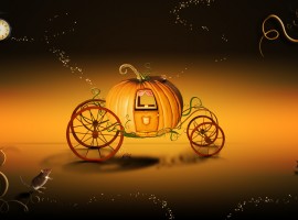 Pumpkin cart desktop wallpaper
