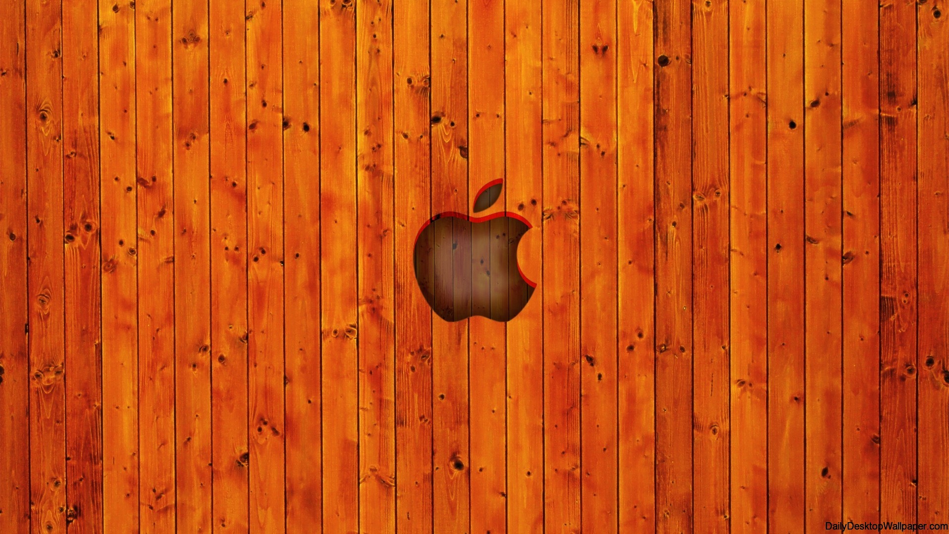 Apple Wooden Wallpaper