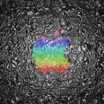 Distorted Apple wallpaper