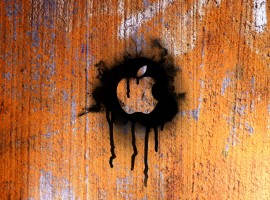 Spray paint Apple logo