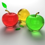 Cool HD Glass Apples Background Image