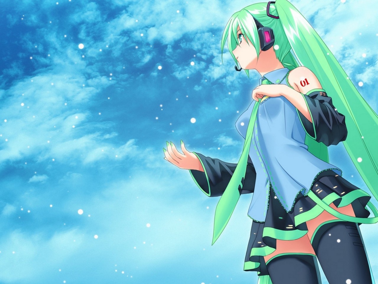 Green Haired Hd Anime Girl Wallpaper Hd Wallpapers