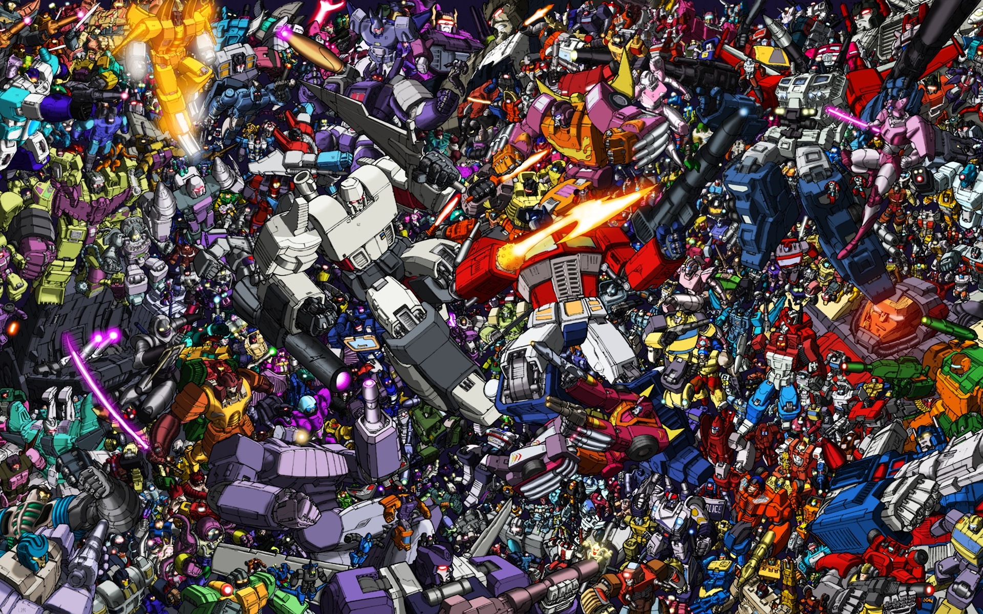 HD Collage of Transformers Desktop Background