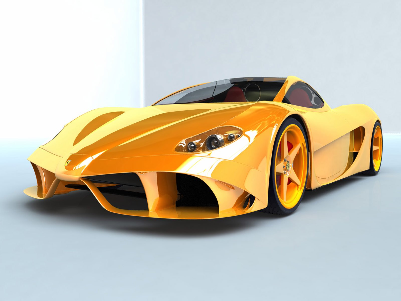 HD Yellow Ferrari Wallpaper