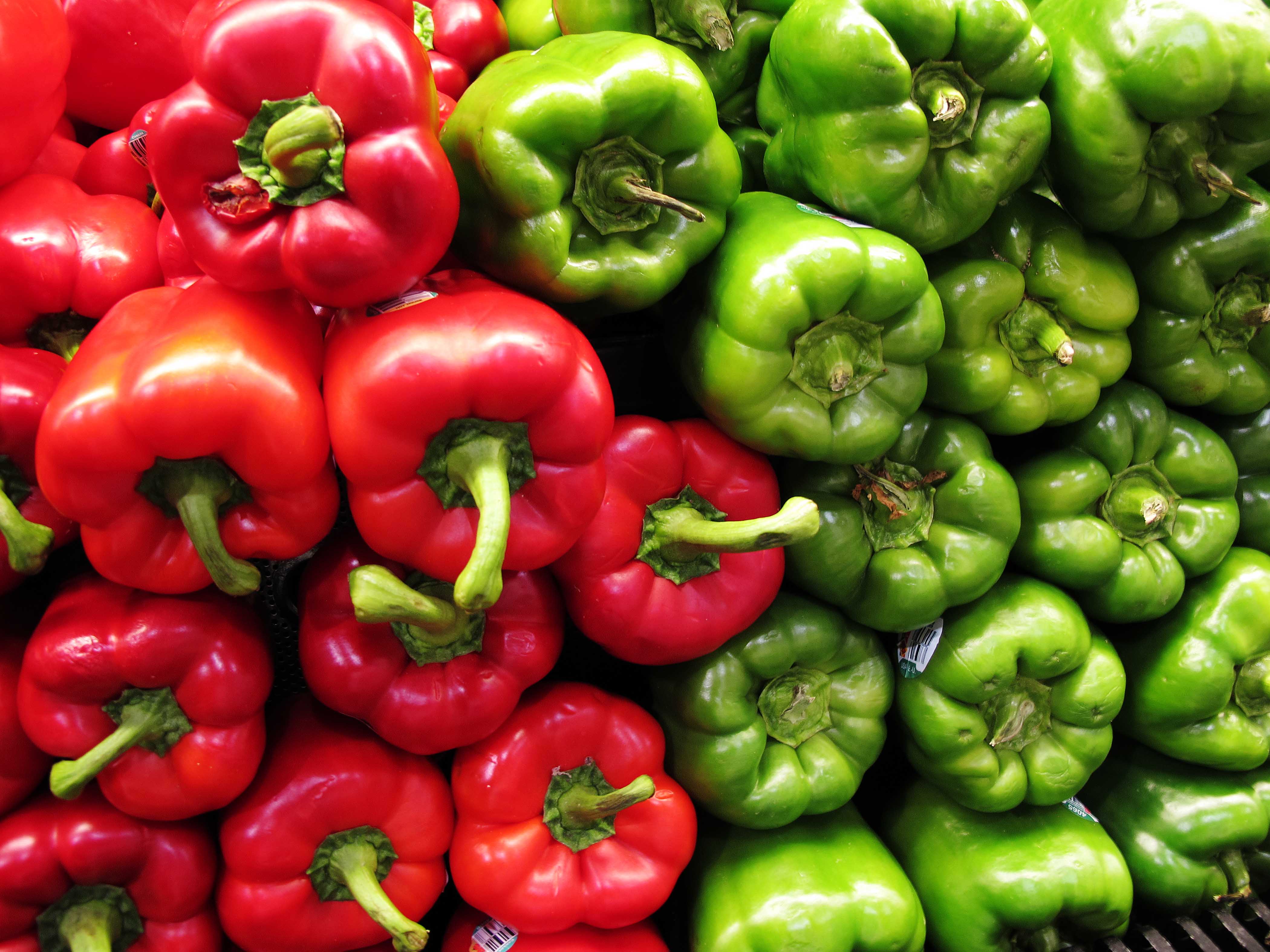 Mouthwatering Red and Green Peppers