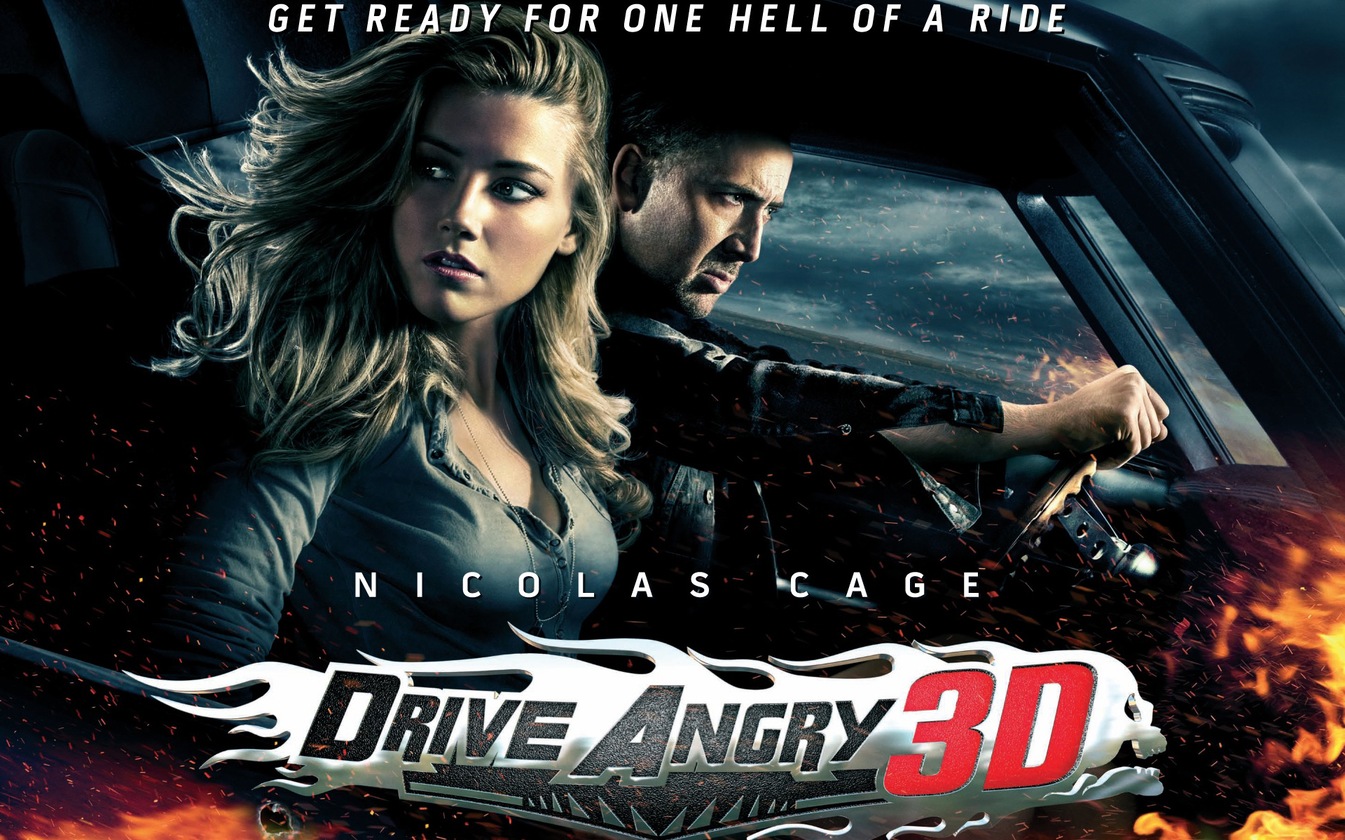 Nicolas Cage Drive Angry 3D Wallpaper