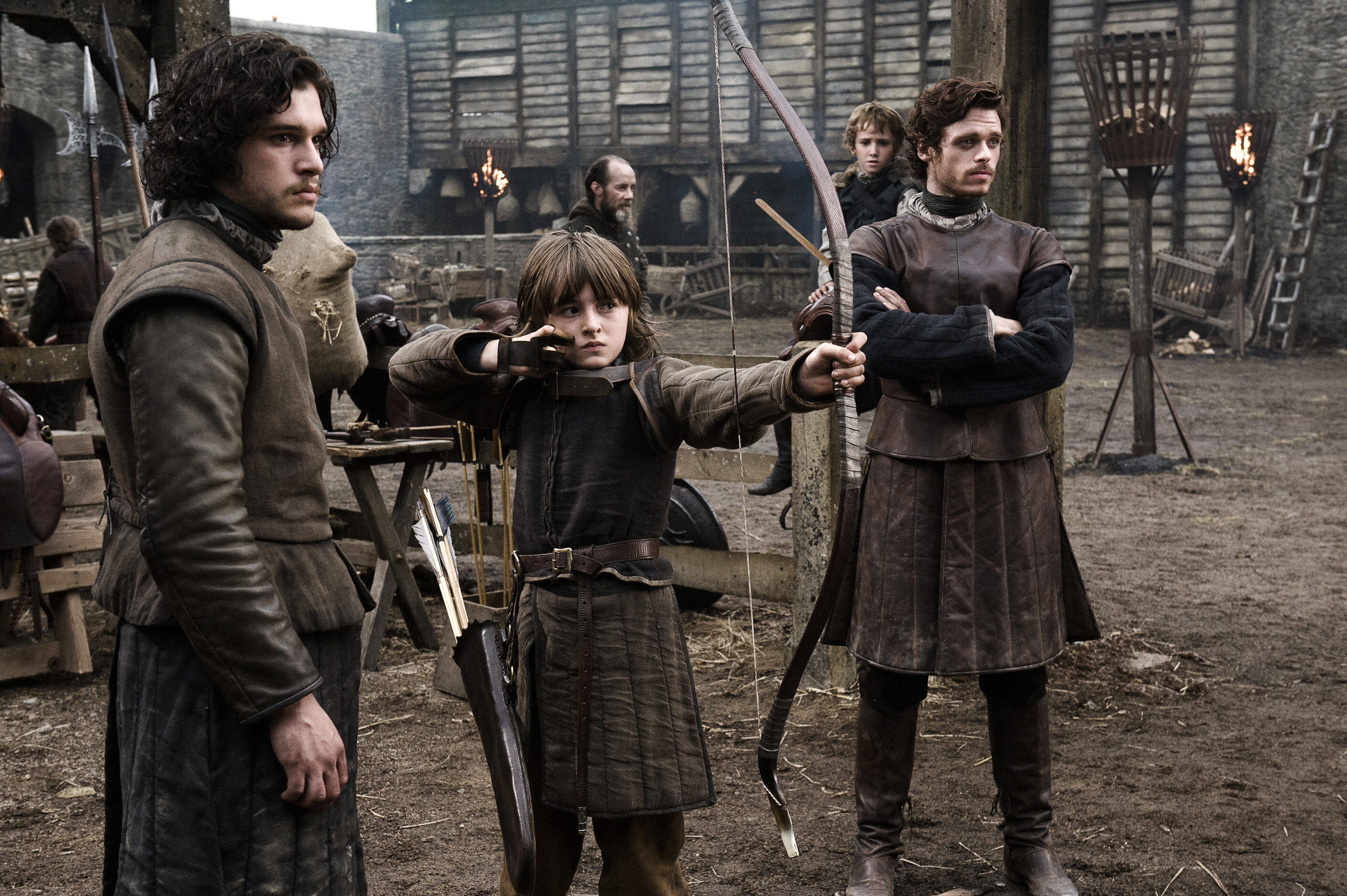 Robb & Bran Stark with Brother Jon Snow Game of Thrones