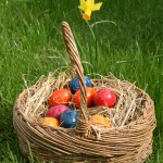 Basket Full of Easter Eggs Wallpaper