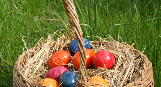 Basket Full of Easter Eggs Wallpaper