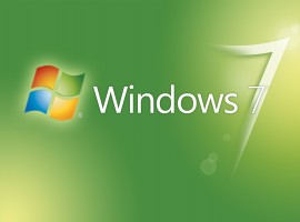 Greenish Windows 7 Logo Wallpaper