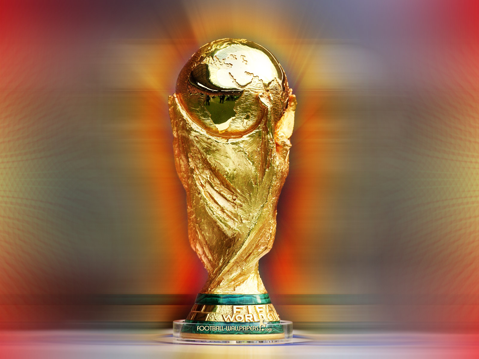 Red Glow World Cup Trophy