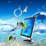 Abstract Underwater Technology Wallpaper
